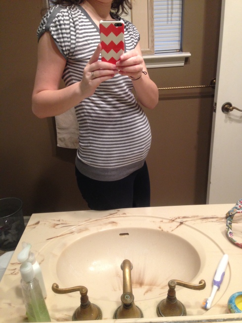 Me at 24 weeks! No more imaginary bump. 